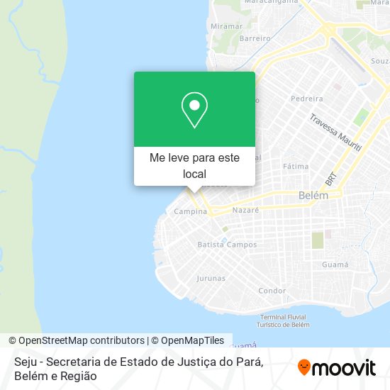 Seju - Secretaria de Estado de Justiça do Pará mapa