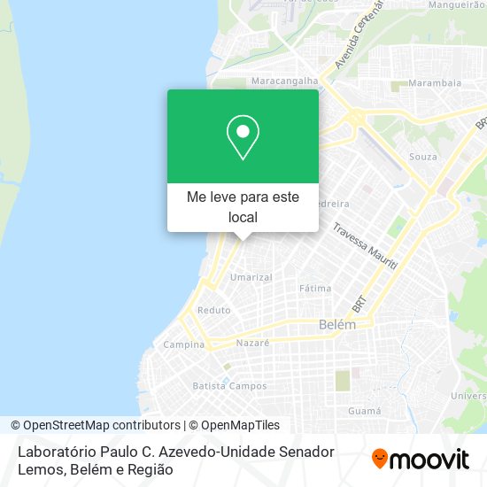 Laboratório Paulo C. Azevedo-Unidade Senador Lemos mapa