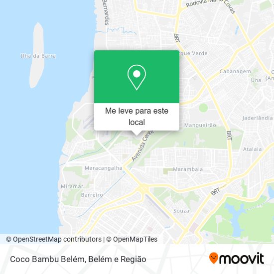 Coco Bambu Belém mapa