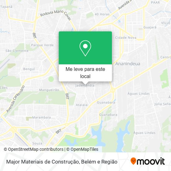 Major Materiais de Construção mapa