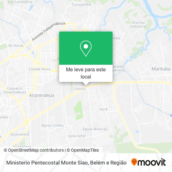 Ministerio Pentecostal Monte Siao mapa