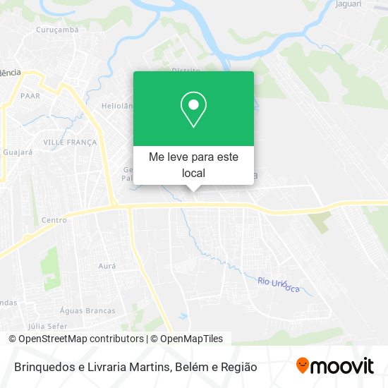 Brinquedos e Livraria Martins mapa