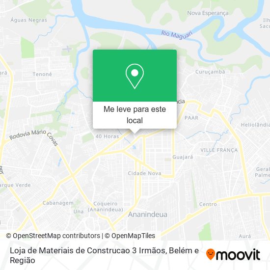 Loja de Materiais de Construcao 3 Irmãos mapa