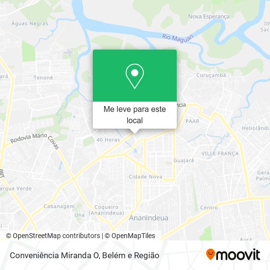 Conveniência Miranda O mapa