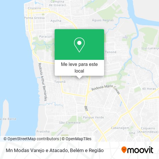 Mn Modas Varejo e Atacado mapa