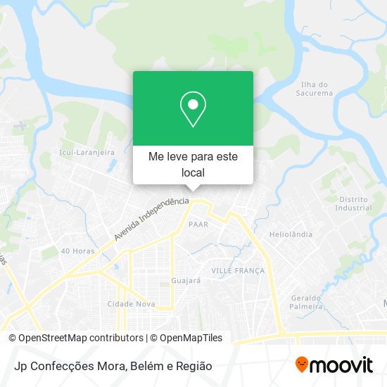 Jp Confecções Mora mapa