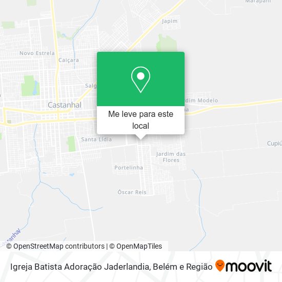 Igreja Batista Adoração Jaderlandia mapa