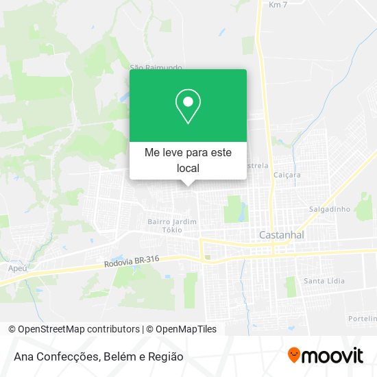 Ana Confecções mapa