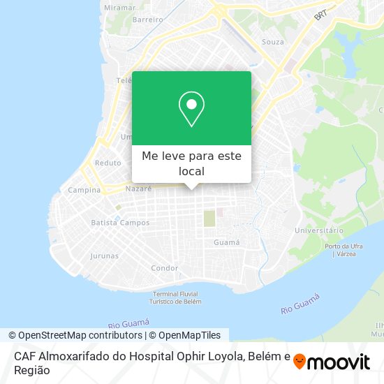CAF Almoxarifado do Hospital Ophir Loyola mapa