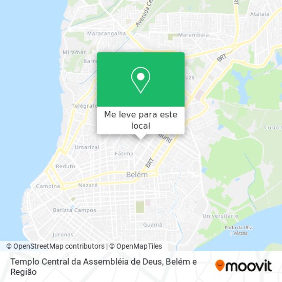Templo Central da Assembléia de Deus mapa