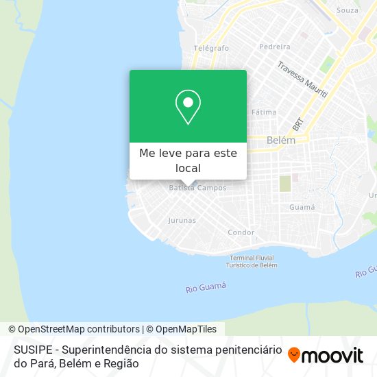 SUSIPE -  Superintendência do sistema penitenciário do Pará mapa