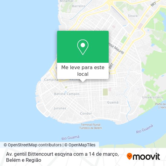 Av. gentil Bittencourt  esqyina com a 14 de março mapa