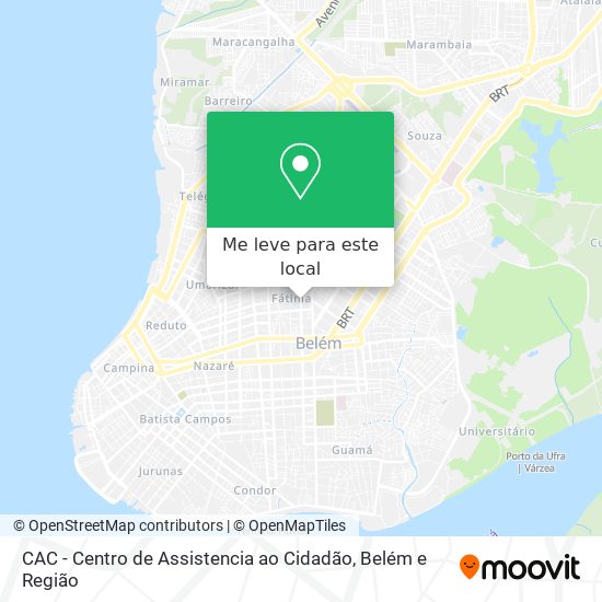 CAC - Centro de Assistencia ao Cidadão mapa