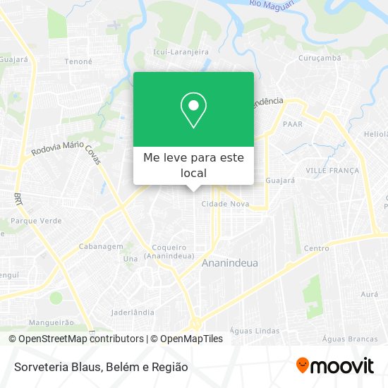 Sorveteria Blaus mapa