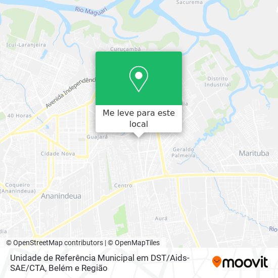 Unidade de Referência Municipal em DST / Aids-SAE / CTA mapa