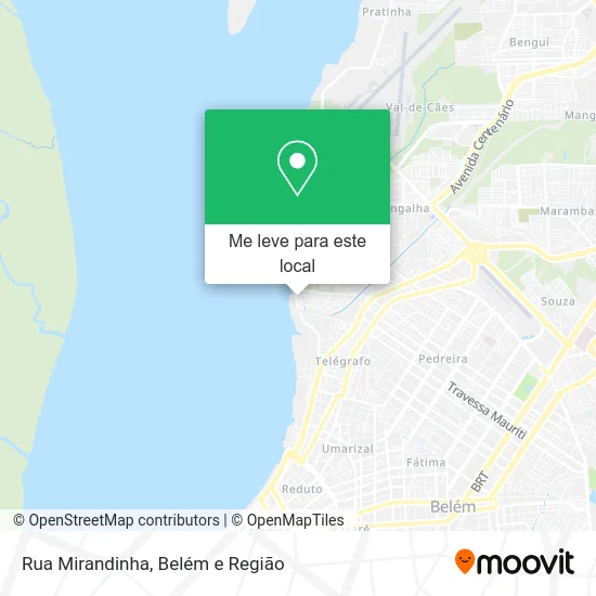 Rua Mirandinha mapa