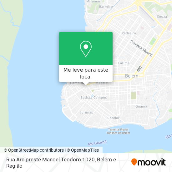 Rua Arcipreste Manoel Teodoro 1020 mapa