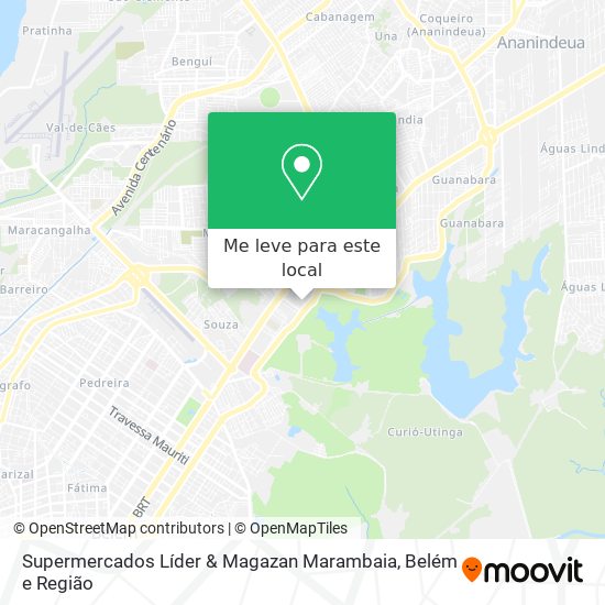 Supermercados Líder & Magazan Marambaia mapa