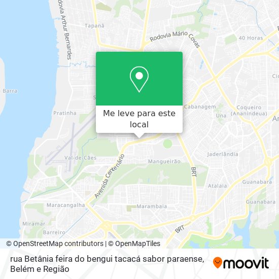 rua Betânia feira do bengui tacacá sabor paraense mapa