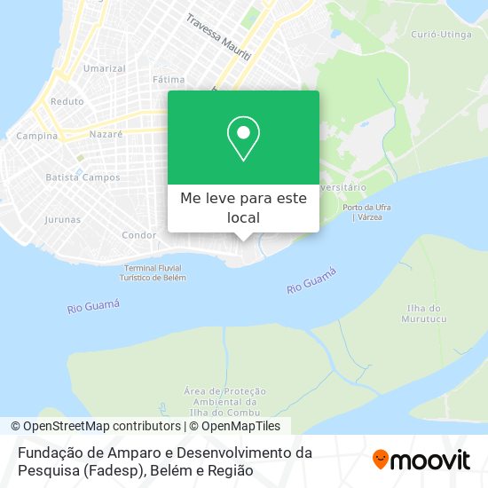 Fundação de Amparo e Desenvolvimento da Pesquisa (Fadesp) mapa