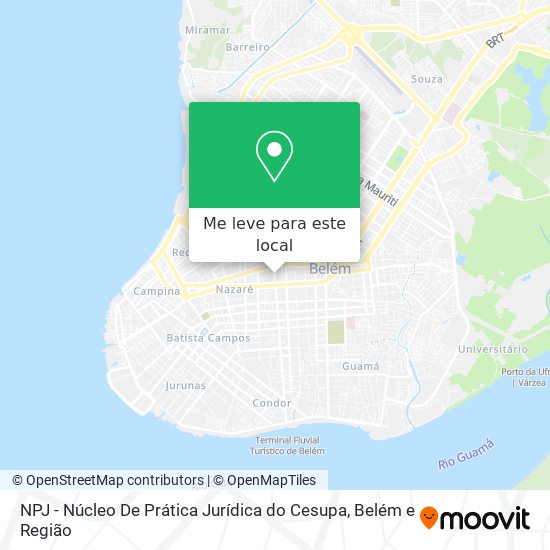 NPJ - Núcleo De Prática Jurídica do Cesupa mapa