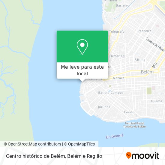 Centro histórico de Belém mapa