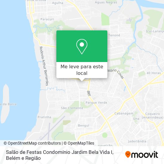 Salão de Festas Condomínio Jardim Bela Vida I mapa