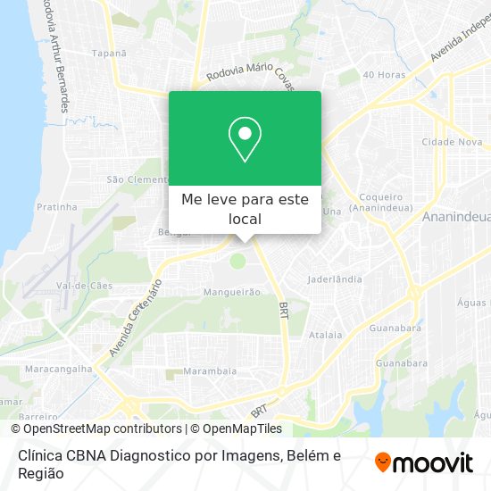 Clínica CBNA Diagnostico por Imagens mapa