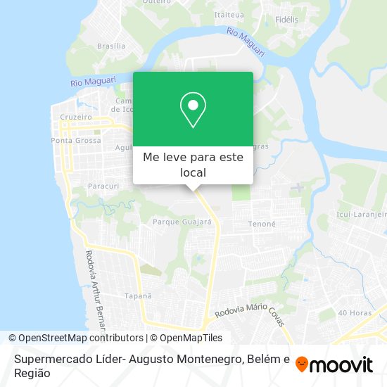 Supermercado Líder- Augusto Montenegro mapa
