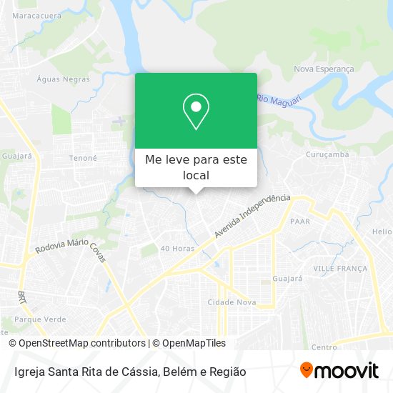 Igreja Santa Rita de Cássia mapa
