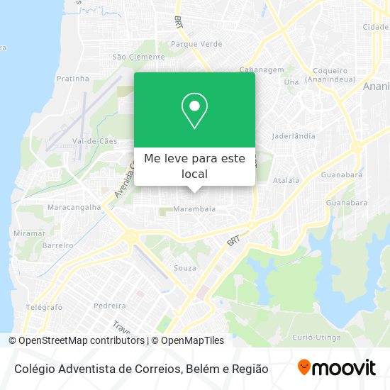Colégio Adventista de Correios mapa
