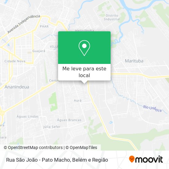 Rua São João - Pato Macho mapa