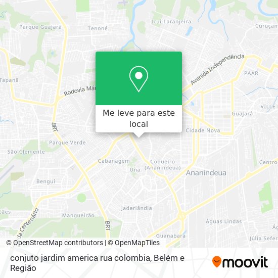 conjuto jardim america rua colombia mapa