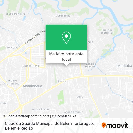 Clube da Guarda Municipal de Belém Tartarugão mapa