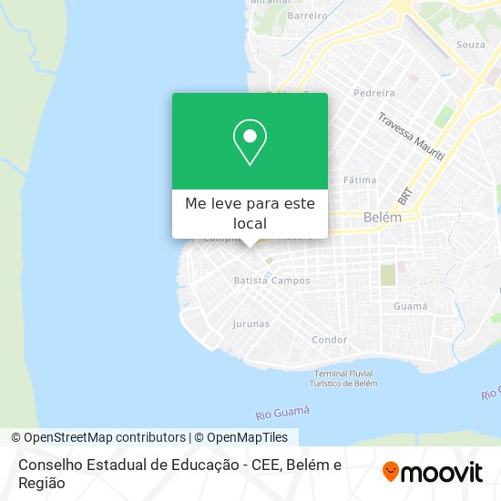 Conselho Estadual de Educação - CEE mapa