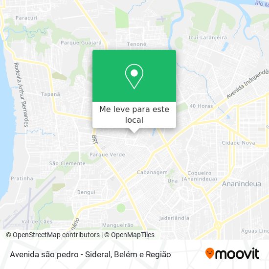 Avenida são pedro - Sideral mapa
