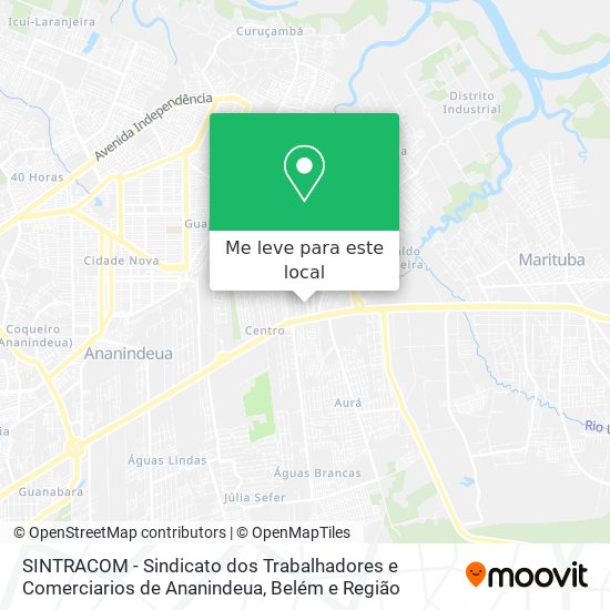 SINTRACOM - Sindicato dos Trabalhadores e Comerciarios de Ananindeua mapa