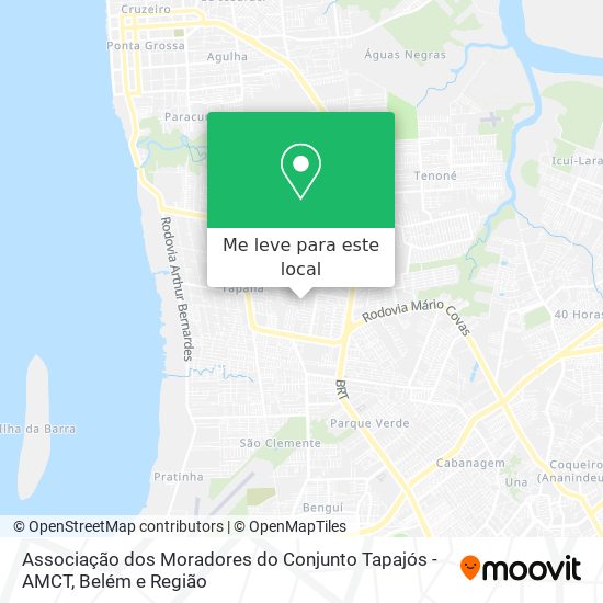 Associação dos Moradores do Conjunto Tapajós - AMCT mapa