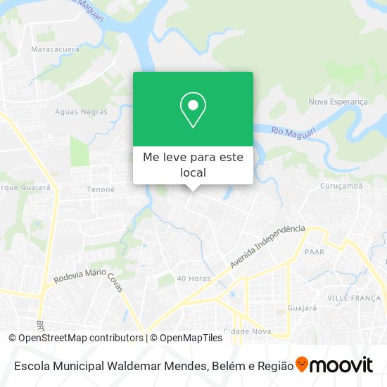 Escola Municipal Waldemar Mendes mapa