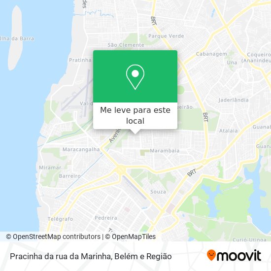 Pracinha da rua da Marinha mapa