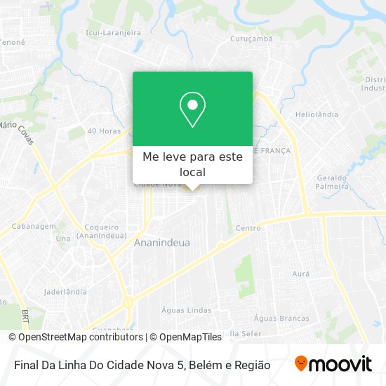 Final Da Linha Do Cidade Nova 5 mapa