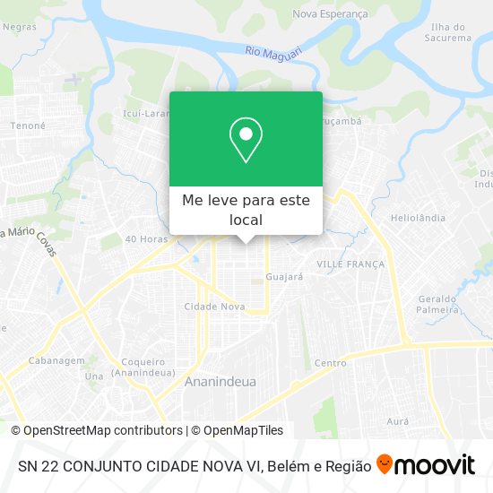 SN 22 CONJUNTO CIDADE NOVA VI mapa