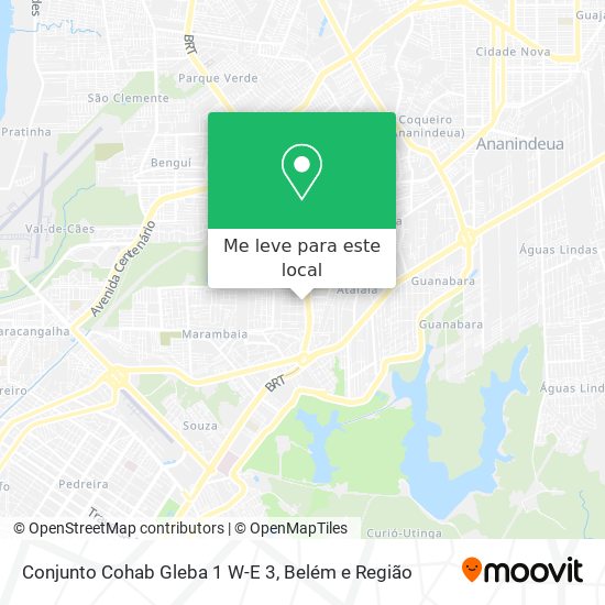 Conjunto Cohab Gleba 1 W-E 3 mapa