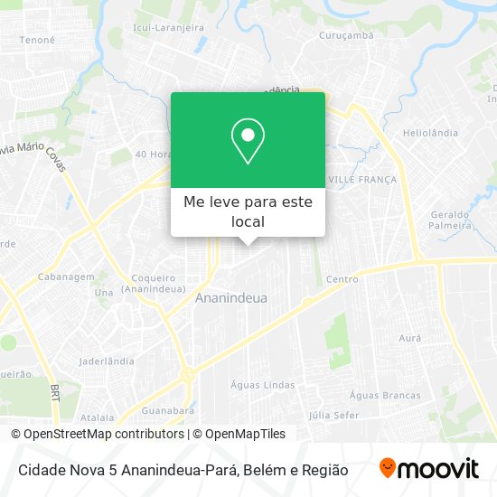 Cidade Nova 5 Ananindeua-Pará mapa