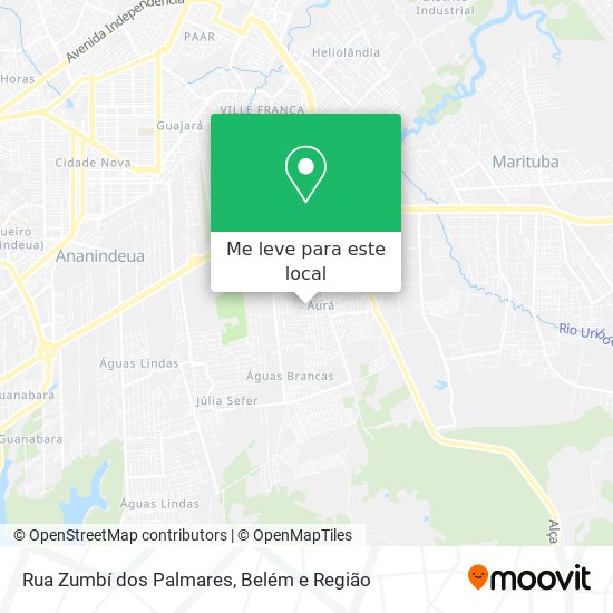 Rua Zumbí dos Palmares mapa