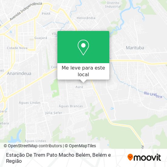 Estação De Trem Pato Macho Belém mapa