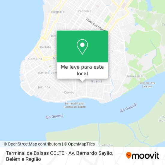 Terminal de Balsas CELTE - Av. Bernardo Sayão mapa