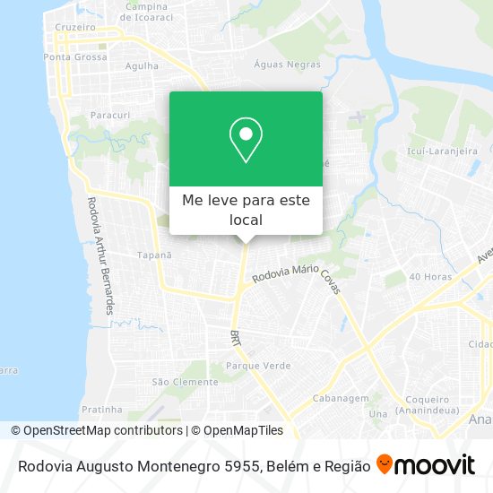 Rodovia Augusto Montenegro 5955 mapa