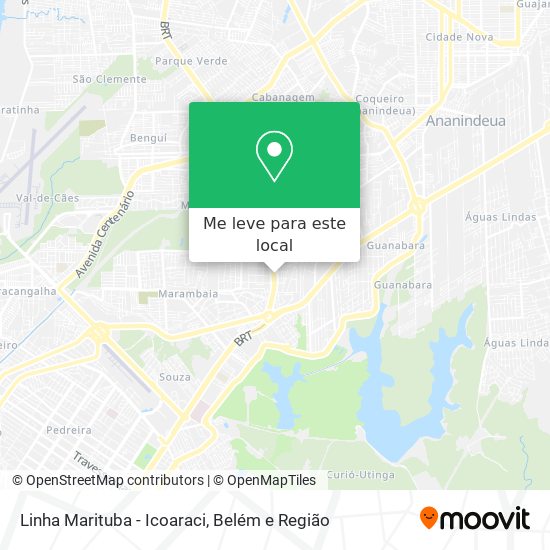 Linha Marituba - Icoaraci mapa