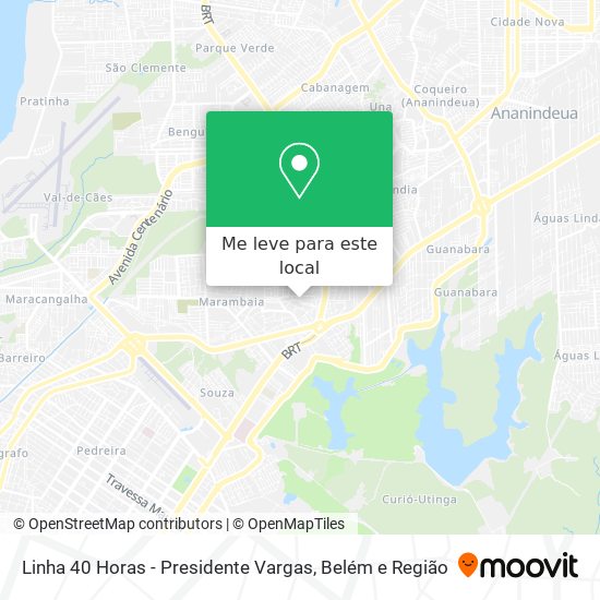 Linha 40 Horas - Presidente Vargas mapa